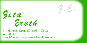 zita ereth business card